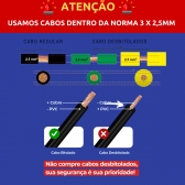 CABO DE FORÇA ENERGIA AC POWERCON 3X2,5MM 2P+T2  5MT