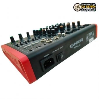 Mesa De Som Soundvoice 6 canais Mc6 Plus Bluetooth-Efeito-Eq Grafico mc6 plus