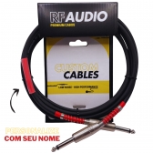 CABO RF AUDIO INSTRUMENTO P10/P10 VIOLAO GUITARRA BAIXO 7MT - Vermelho