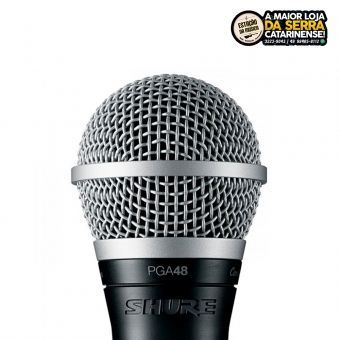 Microfone dinâmico cardioide Shure Pga48 lc