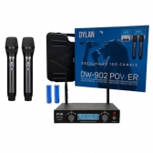 MICROFONE DYLAN SEM FIO DUPLO DW-902 POWER