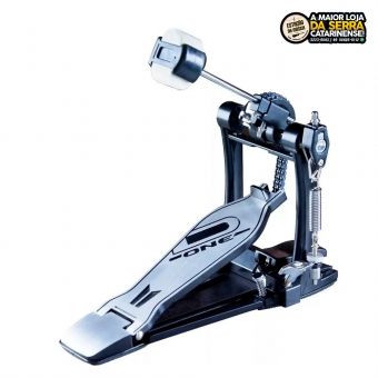 Pedal de Bumbo D-One DP10 Double Chain Drive com Corrente Dupla e Batedor 4 Faces