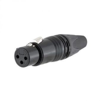 PLUG XLR MACHOFÊMEA PRETO (PAR) 40 PARES