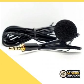 Microfone Lapela Duplo P3 New Live Entrevista Cabo Com 5mts