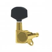 Tarraxa Violão Aço Blindada 3+3 Dourada Preta Mhv-600dx Linha Luxo