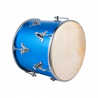 REPIQUE DE MAO SAMBA MUSIC MADEIRA 30X12 PVC AZUL CELESTE S