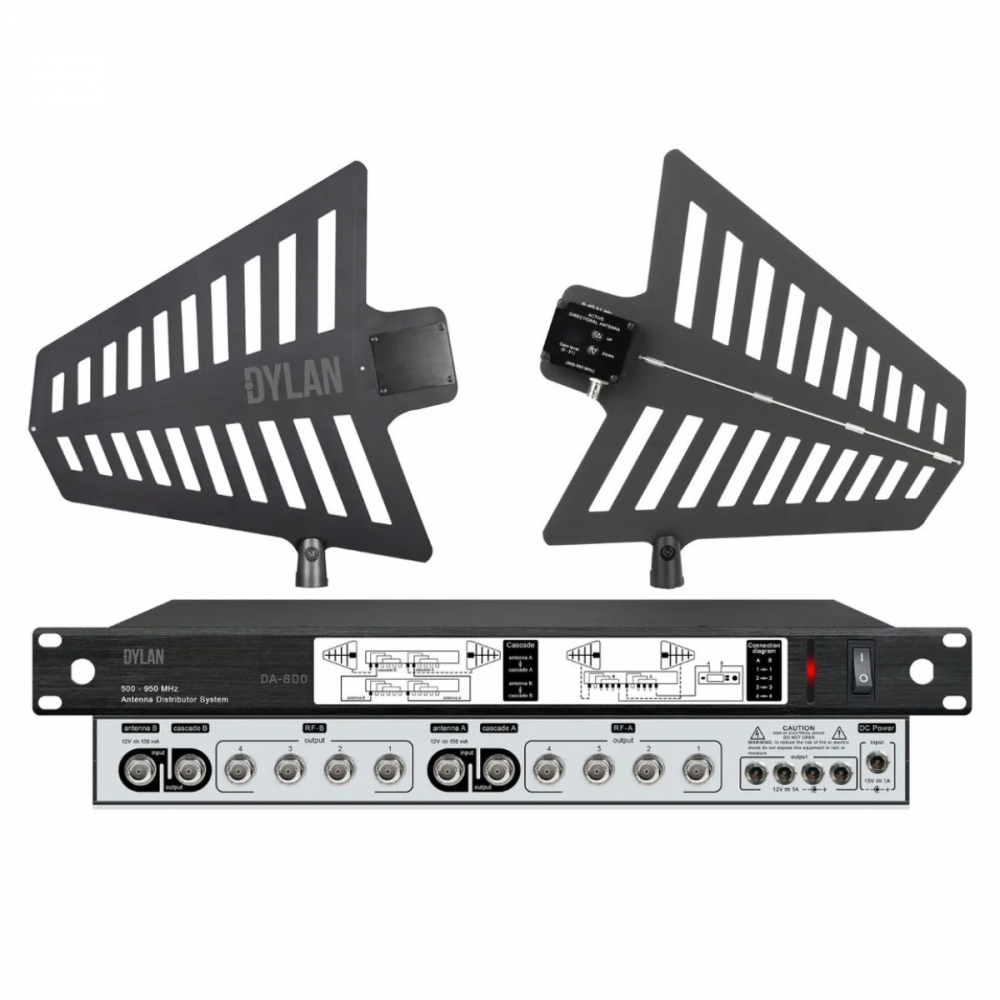 DISTRIBUIDOR DE ANTENAS DYLAN 8 ENTRADA BNC C/ MALETA DA-800