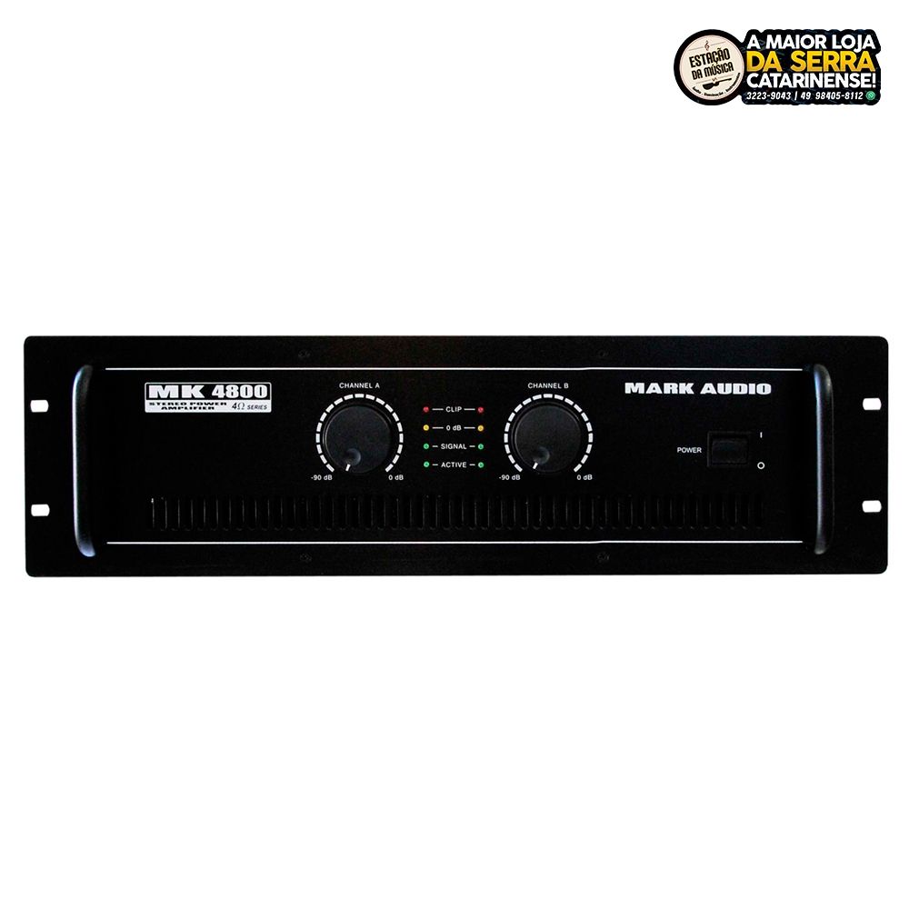 Amplificador De Potência Mark Audio 800w Mk4800