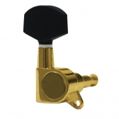 Tarraxa Violão Aço Blindada 3+3 Dourada Preta Mhv-600dx Linha Luxo