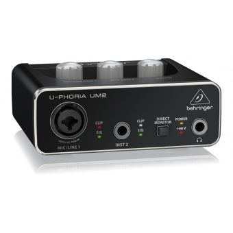 Interface De Áudio Usb U-PHORIA UM2 Behringer 48 Khz