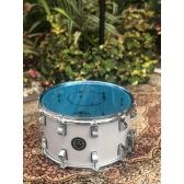 Caixa De Bateria Nagano Big Beat Gs 14X8 cm - Grey Sparkle + Pele 14 Remo Powerstroke 77 Colortone