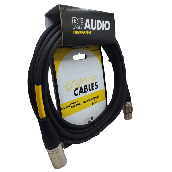 CABO RF AUDIO CANON BALANCEADO DE MICROFONE XLR M XLR F 7MT - AMARELO