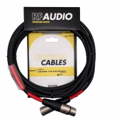CABO RF AUDIO CANON BALANCEADO DE MICROFONE XLR M XLR F 5MT - VERMELHO
