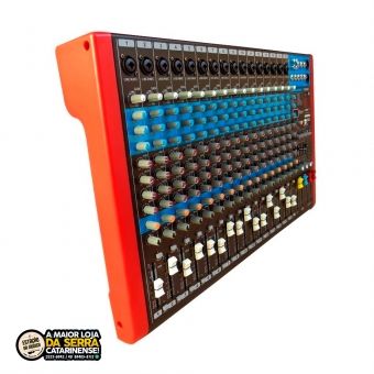 Mesa De Som Soundvoice 16 canais Ms16.4 EUX Usb-Efeito-Eq Grafico 4 Auxiliares Ms16.4