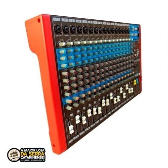 Mesa De Som Soundvoice 16 canais Ms16.4 EUX Usb-Efeito-Eq Grafico 4 Auxiliares Ms16.4