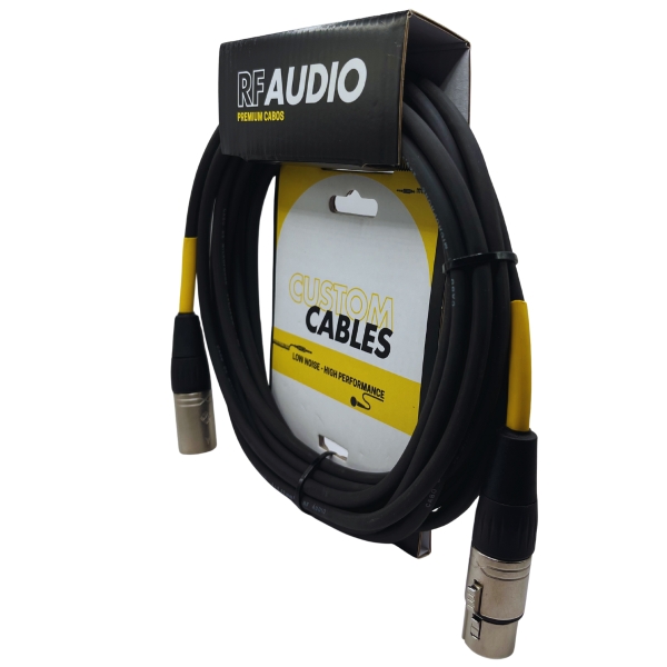 CABO RF AUDIO CANON BALANCEADO DE MICROFONE XLR M XLR F 7MT - AMARELO