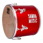 REPIQUE DE MAO SAMBA MUSIC MADEIRA 30X12 PVC VERMELHO
