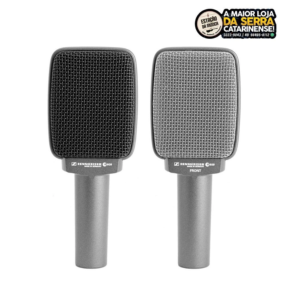 Microfone Sennheiser Dinâmico Super Cardióide E-609 Silver