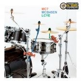 Extensor de prato Tama LCYE equipado com a borboleta Quick-Set-Mate Cymbal