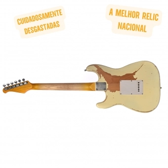 GUITARRA SEIZI RELIC SHINOBI CASE RELIC WHITE OVER SUNBURST