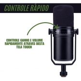 MICROFONE DYLAN DM-8 PODCAST CANTO XLR+USBC APP IOS+ANDROID