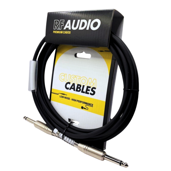 CABO RF AUDIO INSTRUMENTO P10/P10 VIOLAO GUITARRA BAIXO 7MT - Branco