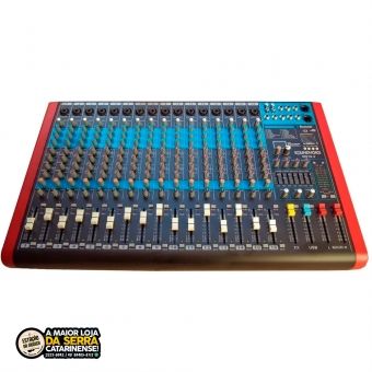 Mesa De Som Soundvoice 16 canais Ms16.4 EUX Usb-Efeito-Eq Grafico 4 Auxiliares Ms16.4