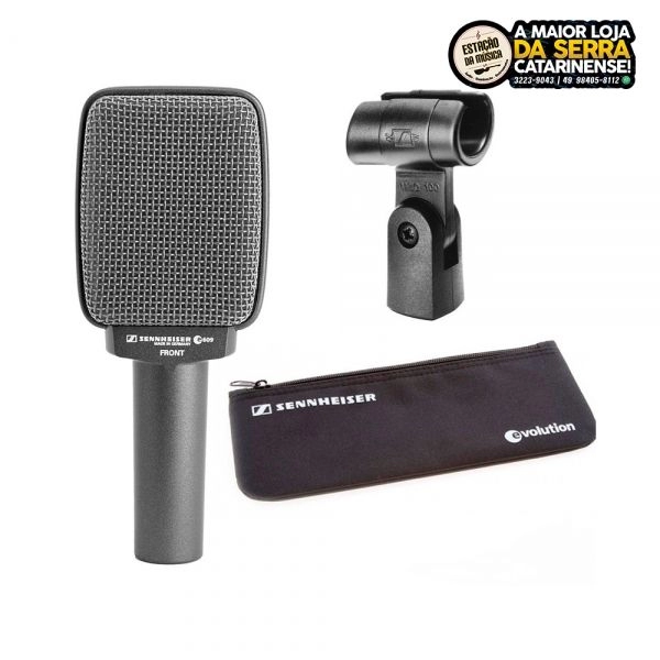 Microfone Sennheiser Dinâmico Super Cardióide E-609 Silver