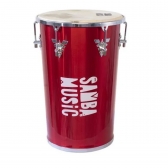 REBOLO PROFISSIONAL SAMBA MUSIC MADEIRA 50X12 PVC VERMELHO