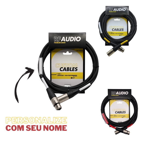 CABO RF AUDIO CANON BALANCEADO DE MICROFONE XLR M XLR F 7MT - AMARELO