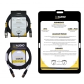 CABO RF AUDIO CANON BALANCEADO DE MICROFONE XLR M XLR F 3MT - BRANCO